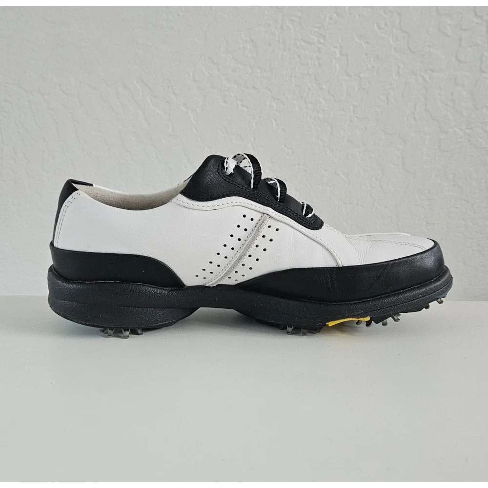 FootJoy eComfort Golf Shoes Women 6.5 M Black White Bicycle-Toe Soft Spike 98666